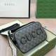 Black Gray Casual Letters Zipper Bags