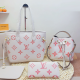 White Casual Letters Zipper Bags