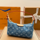 Blue Casual Letters Zipper Bags