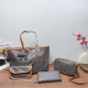 Brown Casual Letters Zipper Bags