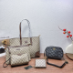 Black khaki Casual Letters Zipper Bags