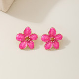 Light Pink Casual Daily Flowers Earrings