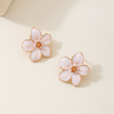 Light Pink Casual Daily Flowers Earrings