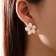 Light Pink Casual Daily Flowers Earrings