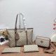 Khaki Casual Daily Letters Zipper Bags