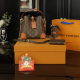 Brown Casual Letters Chains Bags
