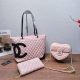 Pink Casual Daily Letters Zipper Bags