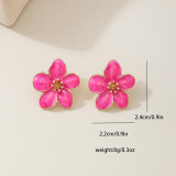 Light Pink Casual Daily Flowers Earrings