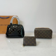 Black Brown Casual Letters Zipper Bags