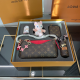 Brown Red Casual Daily Letters Zipper Bags