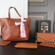 Brown Casual Daily Letters Chains Bags