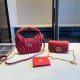Red Casual Daily Letters Zipper Bags