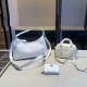 White Casual Daily Letters Zipper Bags