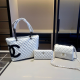 White Casual Daily Letters Patchwork Bags