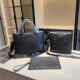 Black Casual Daily Letters Zipper Bags