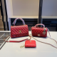 Red Casual Daily Letters Chains Bags
