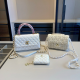 White Casual Daily Letters Zipper Bags