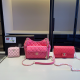 Pink Casual Daily Letters Chains Bags