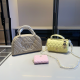 Yellow Casual Daily Letters Zipper Bags
