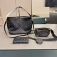 Black Brown Casual Daily Letters Chains Bags