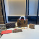 Yellow Brown Casual Daily Letters Chains Bags
