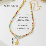 Colour Casual Vacation Chains Beaded Necklaces