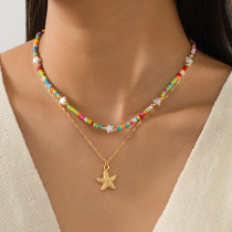 Colour Casual Vacation Chains Beaded Necklaces