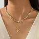 Colour Casual Vacation Chains Beaded Necklaces