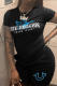 Black Casual Print O Neck Short Sleeve Two Pieces