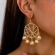 Gold Casual Vacation Solid Color Hollow Out Earrings