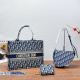 Blue Casual Daily Letters Zipper Bags