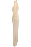Light Blue Casual Heart Shaped Pocket Strapless Sleeveless Two Pieces