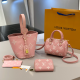 Pink Casual Daily Letters Zipper Bags