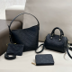 Black Casual Daily Letters Zipper Bags