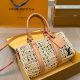 Yellow Casual Daily Letters Weave Bags
