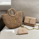 Yellow Casual Daily Letters Chains Bags