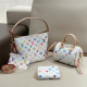 White Casual Daily Letters Zipper Bags
