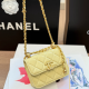 Yellow Casual Daily Letters Chains Bags