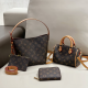 Brown Casual Daily Letters Zipper Bags