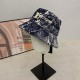 Blue Casual Letters Patchwork Hat