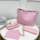 Pink Casual Daily Letters Chains Bags