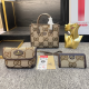 Brown Casual Daily Letters Patchwork Bags