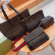Brown Casual Daily Letters Zipper Bags