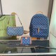 Blue Casual Daily Letters Zipper Bags