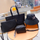 Black Casual Daily Letters Patchwork Bags