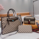 Brown Casual Daily Letters Zipper Bags