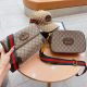 Brown Casual Daily Letters Zipper Bags