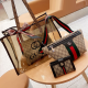 Brown Casual Daily Letters Zipper Bags