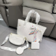 White Casual Daily Letters Zipper Bags