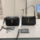 Black Casual Daily Letters Fringed Trim Zipper Bags